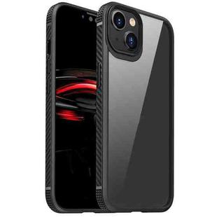 For iPhone 14 Plus Carbon Fiber Four-corner Airbag Shockproof Case (Black)