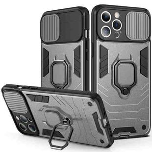 For iPhone 14 Pro Sliding Camera Cover Design TPU + PC Phone Case(Grey)