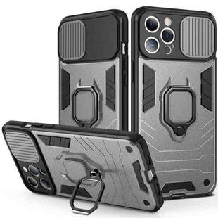For iPhone 14 Plus Sliding Camera Cover Design TPU + PC Phone Case (Grey)