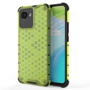 For OPPO Realme C30 Shockproof Honeycomb PC + TPU Protective Case(Green)