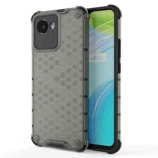 For OPPO Realme C30 Shockproof Honeycomb PC + TPU Protective Case(Black)
