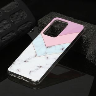 For Huawei P40 Marble Pattern Soft TPU Protective Case(Tricolor)