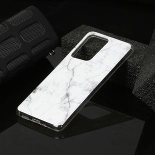 For Huawei P40 Marble Pattern Soft TPU Protective Case(White)