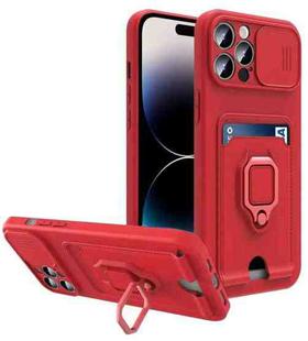 For iPhone 14 Pro Max Sliding Camera Cover Design TPU Phone Case (Red)