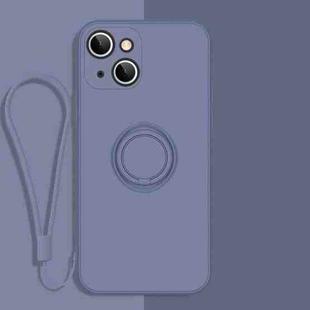 For iPhone 14 All-inclusive Liquid Silicone Phone Protective Case(Lavender)