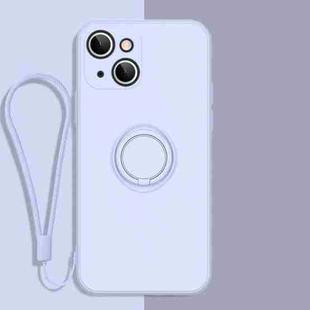 For iPhone 14 Plus  All-inclusive Liquid Silicone Phone Protective Case(Taro Purple)