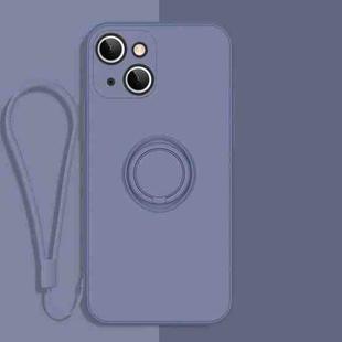 For iPhone 14 Plus  All-inclusive Liquid Silicone Phone Protective Case(Lavender)