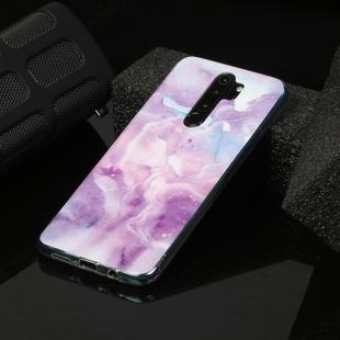 For Xiaomi Redmi Note 8 Pro Marble Pattern Soft TPU Protective Case(Purple)