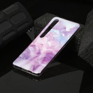 For Xiaomi Mi 10 Marble Pattern Soft TPU Protective Case(Purple)