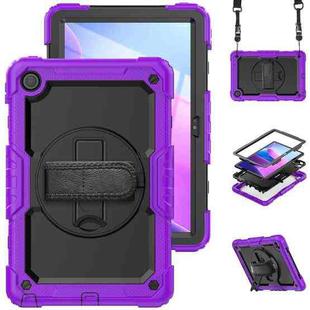 For Lenovo Tab M10 Plus 10.6 3rd Gen 2022 Silicone + PC Tablet Case(Black + Purple)