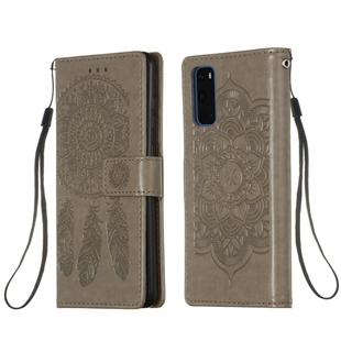 For Galaxy S20 Dream Catcher Printing Horizontal Flip Leather Case with Holder & Card Slots & Wallet & Lanyard(Grey)