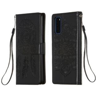 For Galaxy S20 Dream Catcher Printing Horizontal Flip Leather Case with Holder & Card Slots & Wallet & Lanyard(Black)