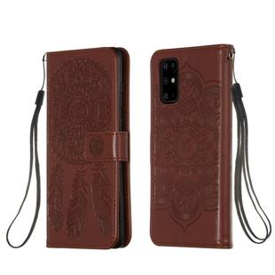 For Galaxy S20 Plus Dream Catcher Printing Horizontal Flip Leather Case with Holder & Card Slots & Wallet & Lanyard(Brown)