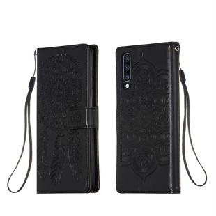 For Galaxy A70 Dream Catcher Printing Horizontal Flip Leather Case with Holder & Card Slots & Wallet & Lanyard(Black)