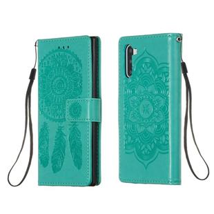 For Galaxy Note 10 Dream Catcher Printing Horizontal Flip Leather Case with Holder & Card Slots & Wallet & Lanyard(Green)