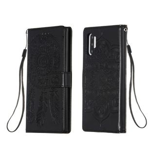 For Galaxy Note 10 Plus Dream Catcher Printing Horizontal Flip Leather Case with Holder & Card Slots & Wallet & Lanyard(Black)