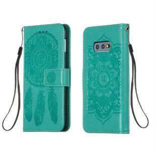 For Galaxy S10e Dream Catcher Printing Horizontal Flip Leather Case with Holder & Card Slots & Wallet & Lanyard(Green)