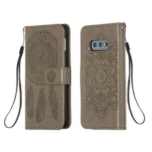 For Galaxy S10e Dream Catcher Printing Horizontal Flip Leather Case with Holder & Card Slots & Wallet & Lanyard(Grey)