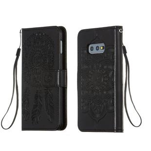 For Galaxy S10e Dream Catcher Printing Horizontal Flip Leather Case with Holder & Card Slots & Wallet & Lanyard(Black)