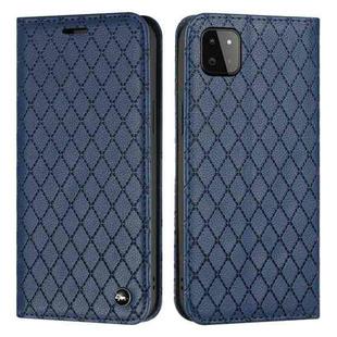 For Samsung Galaxy A22 5G S11 RFID Diamond Lattice Flip Leather Phone Case(Blue)
