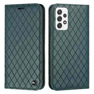 For Samsung Galaxy A33 5G S11 RFID Diamond Lattice Flip Leather Phone Case(Green)