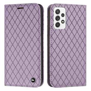 For Samsung Galaxy A52 5G/4G / A52S 5G S11 RFID Diamond Lattice Flip Leather Phone Case(Purple)