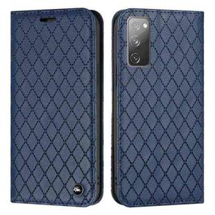 For Samsung Galaxy S20 FE / S20 FE 2022 S11 RFID Diamond Lattice Flip Leather Phone Case(Blue)