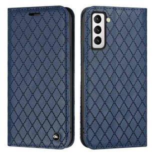 For Samsung Galaxy S21 Plus 5G S11 RFID Diamond Lattice Flip Leather Phone Case(Blue)
