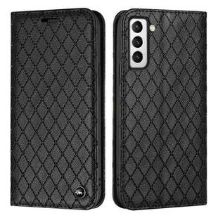 For Samsung Galaxy S21 Plus 5G S11 RFID Diamond Lattice Flip Leather Phone Case(Black)