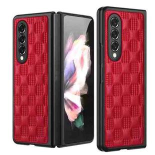 For Samsung Galaxy Z Fold4 Soft Micorofiber PU Folding Phone Case(Red)