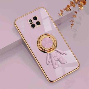 For Huawei Mate 20 Pro 6D Plating Astronaut Ring Kickstand Phone Case(Light Purple)