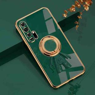 For Honor 20 Pro 6D Plating Astronaut Ring Kickstand Phone Case(Night Green)