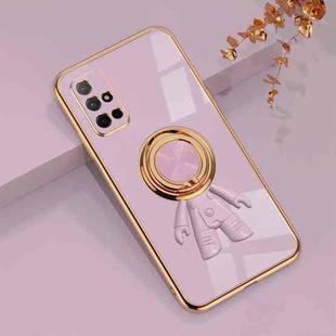 For Honor 30S 6D Plating Astronaut Ring Kickstand Phone Case(Light Purple)