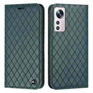 For Xiaomi 12 Lite S11 RFID Diamond Lattice Flip Leather Phone Case(Green)