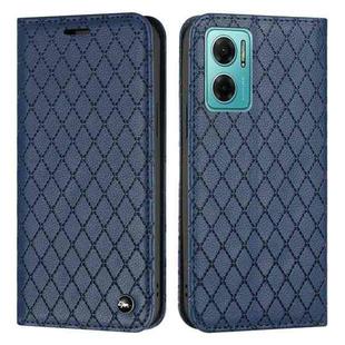 For Xiaomi Redmi 10 5G / Note 11E S11 RFID Diamond Lattice Flip Leather Phone Case(Blue)