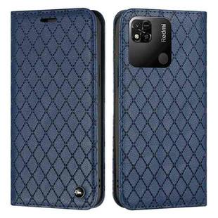 For Xiaomi Redmi 10A S11 RFID Diamond Lattice Flip Leather Phone Case(Blue)