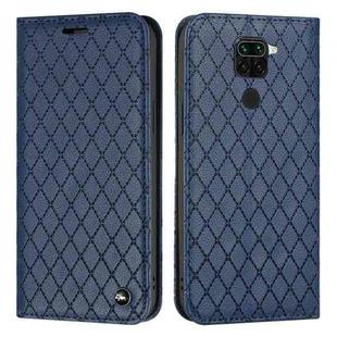 For Xiaomi Redmi Note 9 S11 RFID Diamond Lattice Flip Leather Phone Case(Blue)