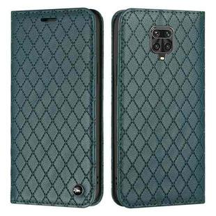 For Xiaomi Redmi Note 9 Pro / Note 9S S11 RFID Diamond Lattice Flip Leather Phone Case(Green)