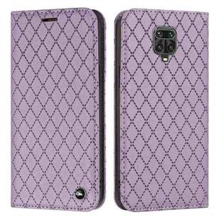 For Xiaomi Redmi Note 9 Pro / Note 9S S11 RFID Diamond Lattice Flip Leather Phone Case(Purple)