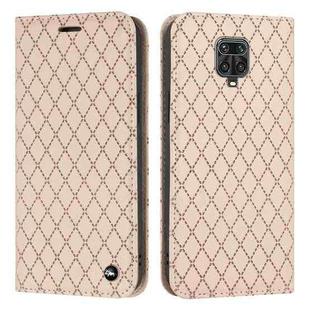 For Xiaomi Redmi Note 9 Pro / Note 9S S11 RFID Diamond Lattice Flip Leather Phone Case(Light Pink)