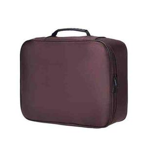 Multifunctional Thickened Large-capacity Document Storage Bag, Specification:Three Layers with Card Slot(Coffee)