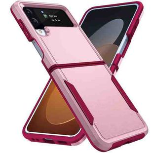 For Samsung Galaxy Z Flip4 Pioneer Armor Heavy Duty PC + TPU Phone Case(Pink)