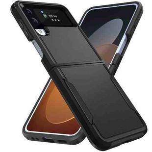 For Samsung Galaxy Z Flip4 Pioneer Armor Heavy Duty PC + TPU Phone Case(Black)
