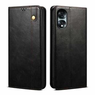 For Honor 70 Oil Wax Crazy Horse Texture Leather Phone Case(Black)