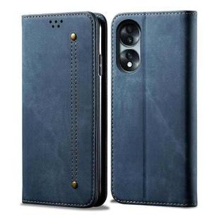 For Honor 70 Denim Texture Flip Leather Phone Case(Blue)