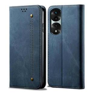 For Honor 70 Pro / 70 Pro+ Denim Texture Flip Leather Phone Case(Blue)