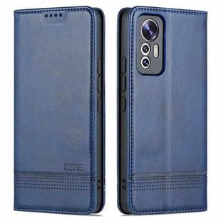 For Xiaomi 12 Lite AZNS Magnetic Calf Texture Leather Phone Case(Dark Blue)
