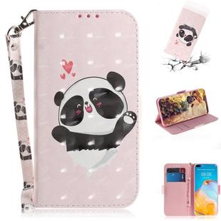 For Huawei P40 3D Painting Horizontal Flip Leather Case with Holder & Card Slot & Wallet & Lanyard(Caring bear)