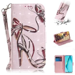 For Huawei nova 7i 3D Painting Horizontal Flip Leather Case with Holder & Card Slot & Wallet & Lanyard(Butterfly and high heels)