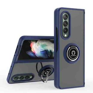 For Samsung Galaxy Z Fold4 Q Shadow 1 Series TPU + PC Holder Phone Case(Royal Blue)